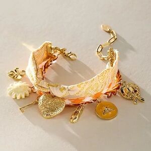 NWT! Free People High Noon Bracelet Charm Layered Bohemian Gold Boho Festival